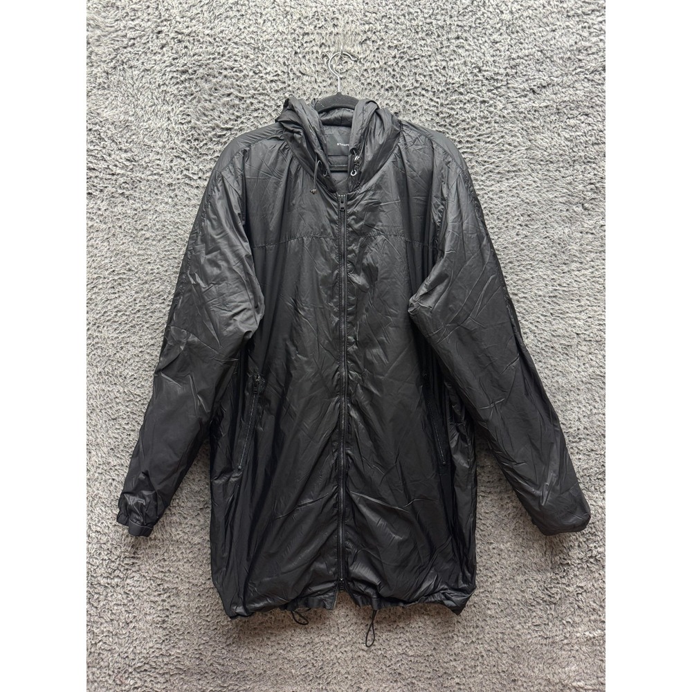 Stampd Studios Full-Zip Hooded Long Puffer Jacket Black Mens Size XL